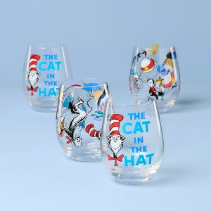 Cat In The Hat Tumblers. Set of 4