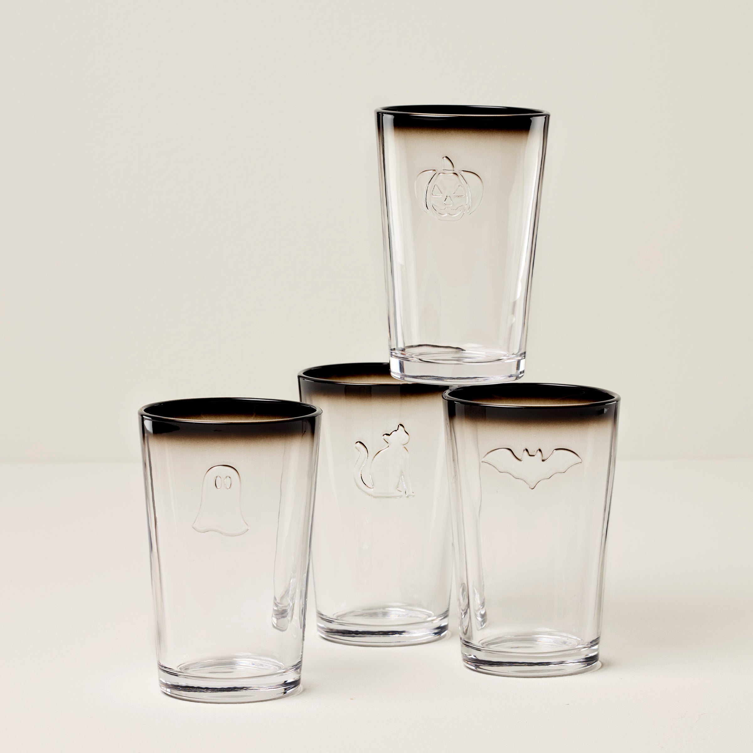 Halloween Embossed Tumbler. Set of 4