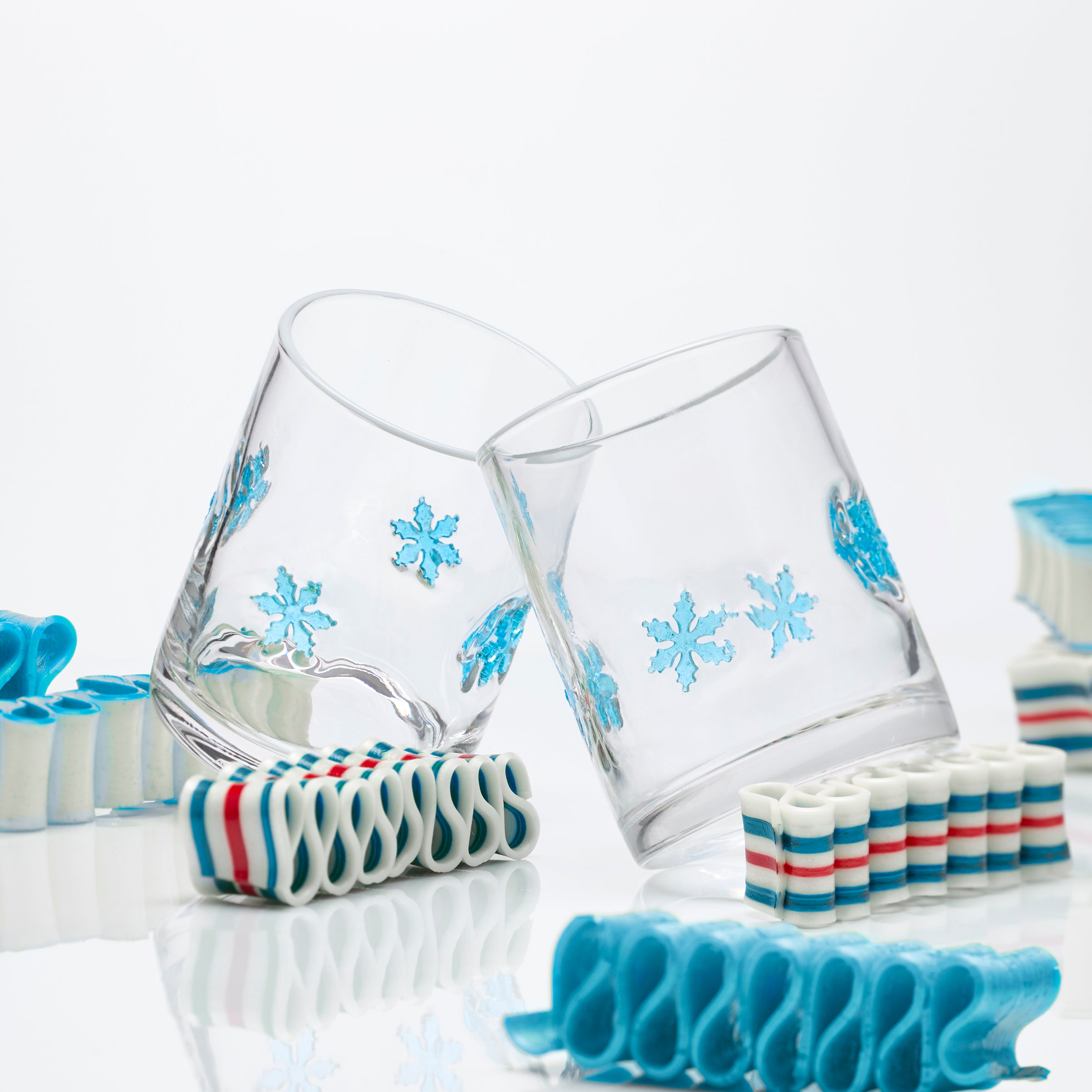 24 Seven Seasonal Snowflake-Embossed Tumblers. Set of 2 - Image 2