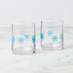 24 Seven Seasonal Snowflake-Embossed Tumblers. Set of 2