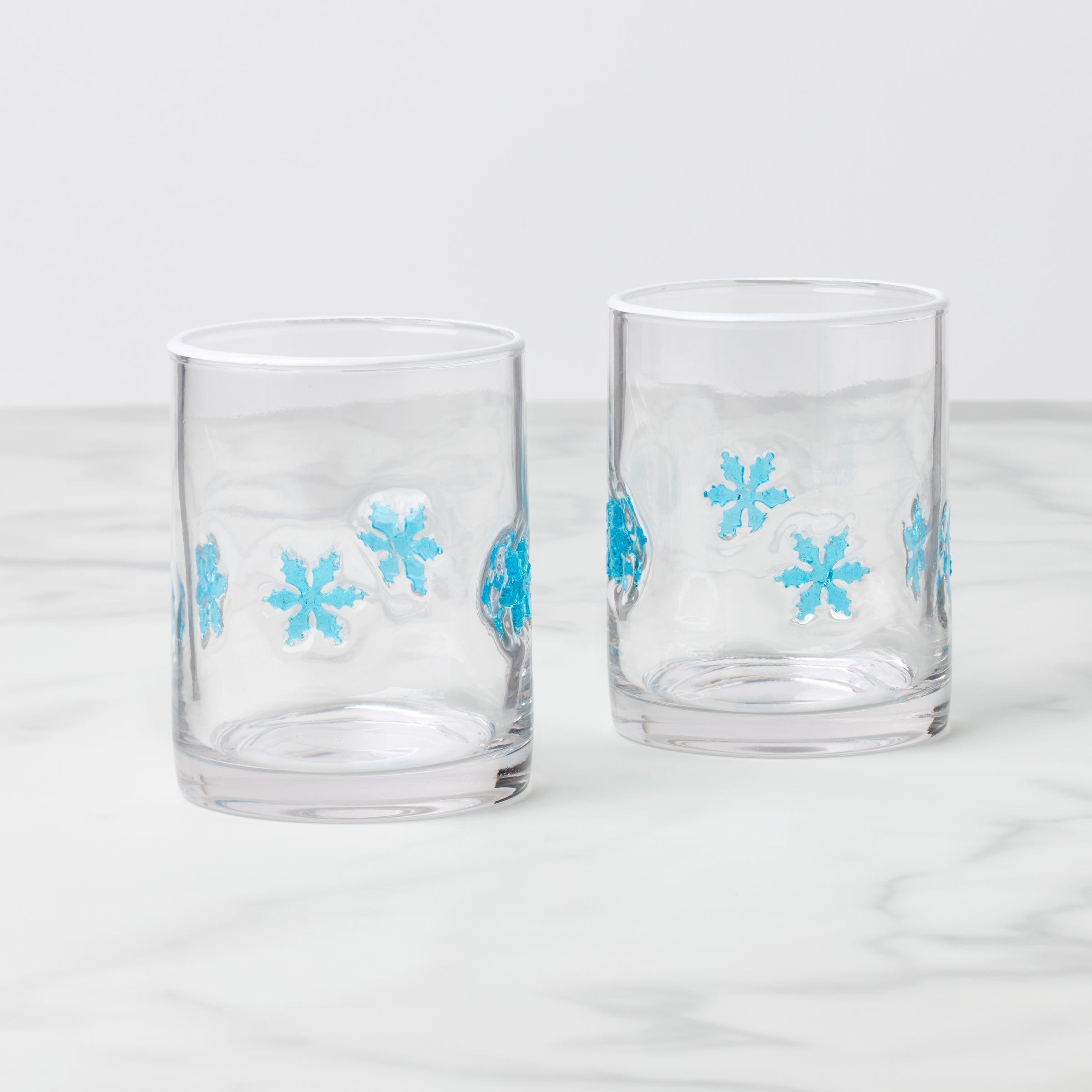 24 Seven Seasonal Snowflake-Embossed Tumblers. Set of 2