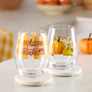 Alternative view of Harvest Stemless Wine. Set of 2