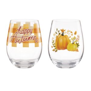Harvest Stemless Wine. Set of 2