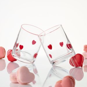 Alternative view of 24 Seven Heart-Embossed Tumblers. Set of 2