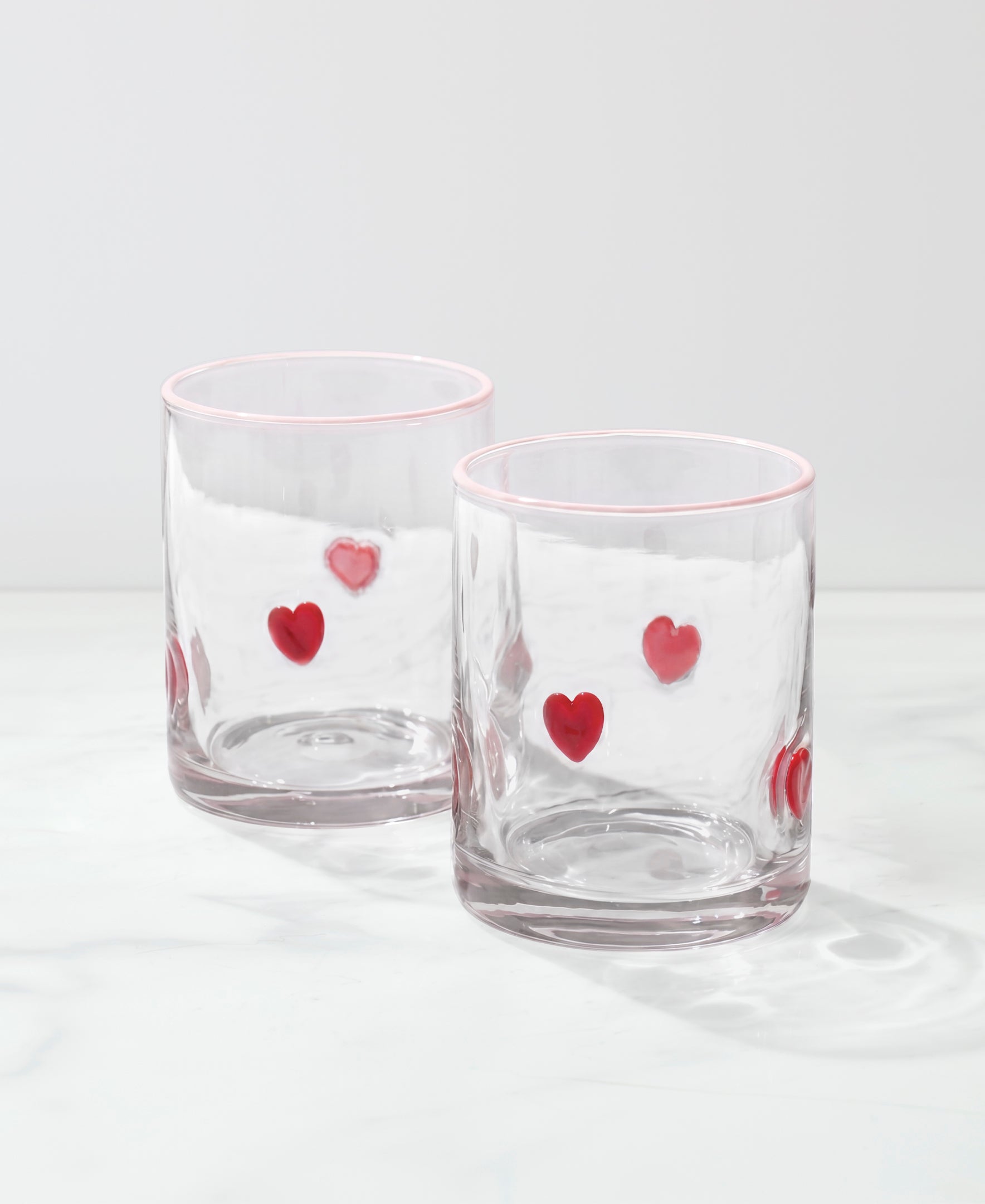 24 Seven Heart-Embossed Tumblers. Set of 2