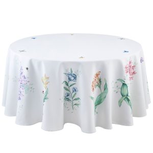 Butterfly Meadow Garden 70x70 Round Tablecloth