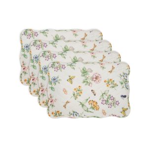 Butterfly Meadow Quilted Placemats. Set of 4