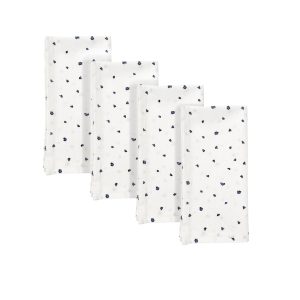 Blue Bay Dot Dinner Napkins. Set of 4