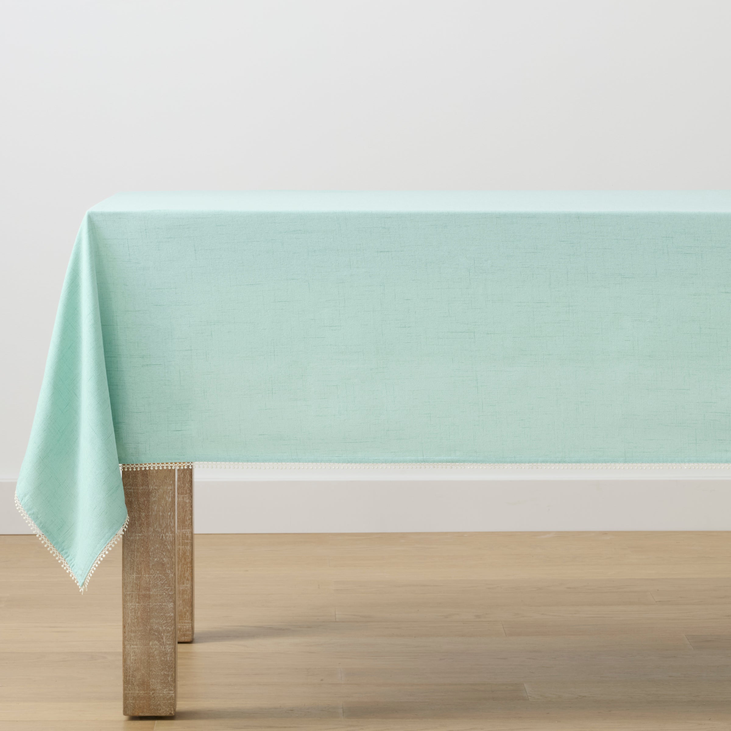French Perle Solid Ice Blue 60x102 Tablecloth