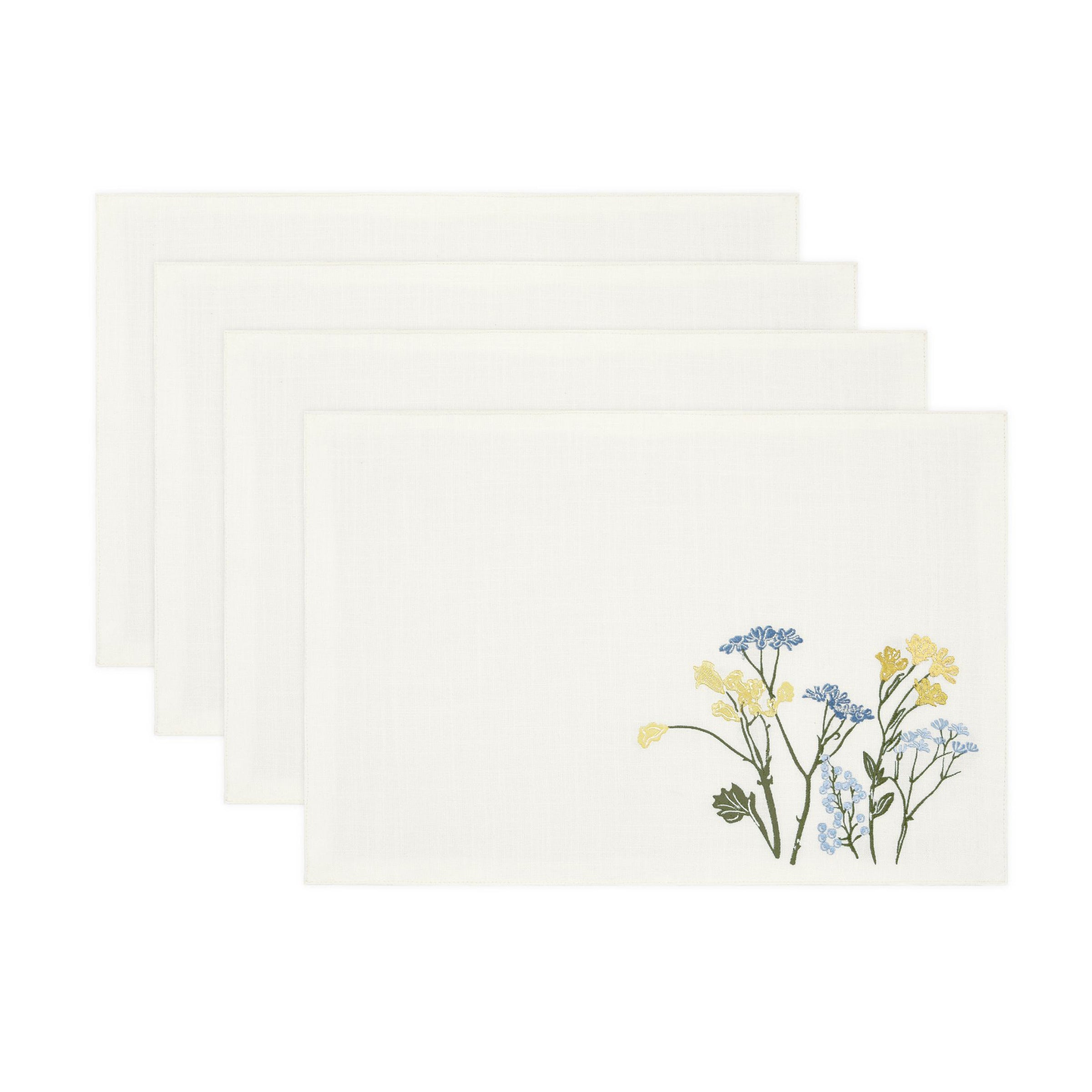 Wildflowers Border Placemats. Set of 4