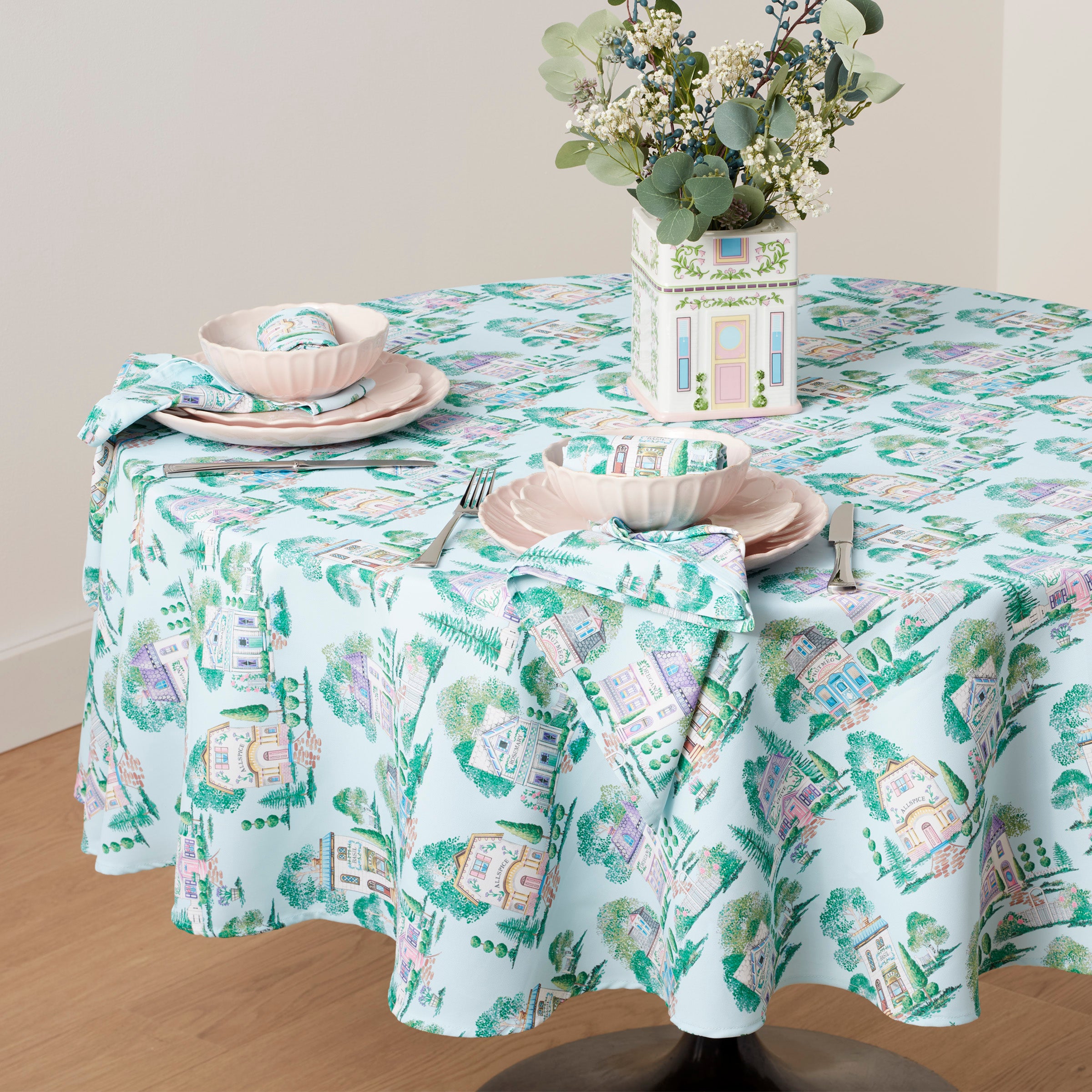 Lenox Spice Village Allover 70x70 Round Tablecloth - Image 2