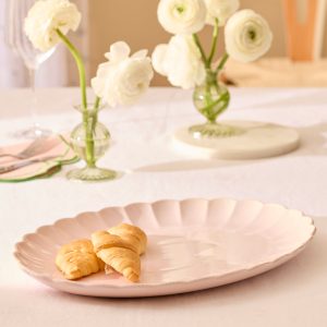 Alternative view of French Perle Scallop Blush Serving Platter