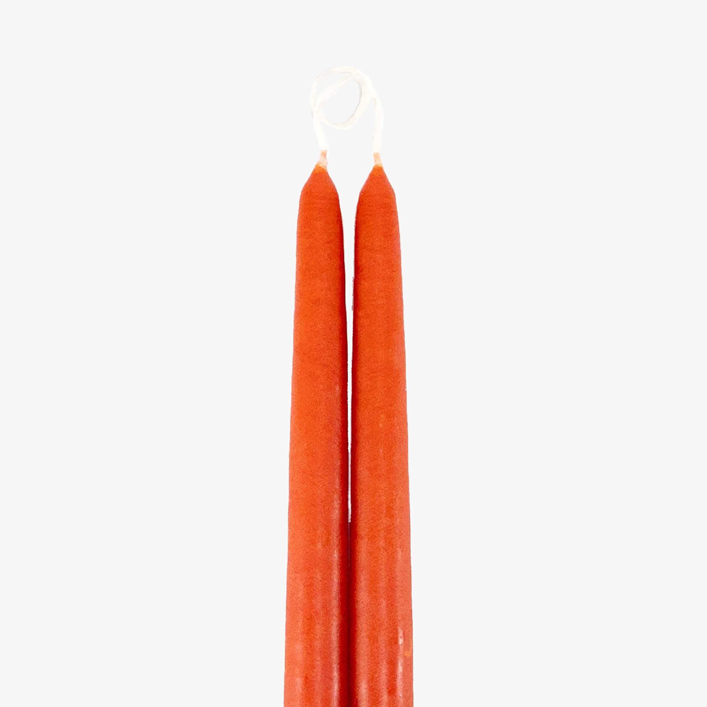 Dripless Vermillion 12 Taper Candles. Set of 2 - Image 2