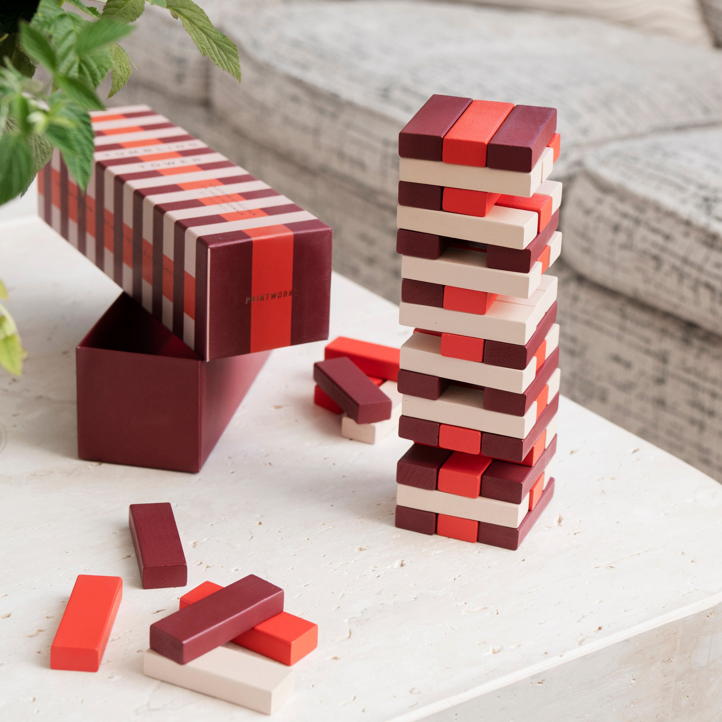 Red Tumbling Tower Game - Image 2