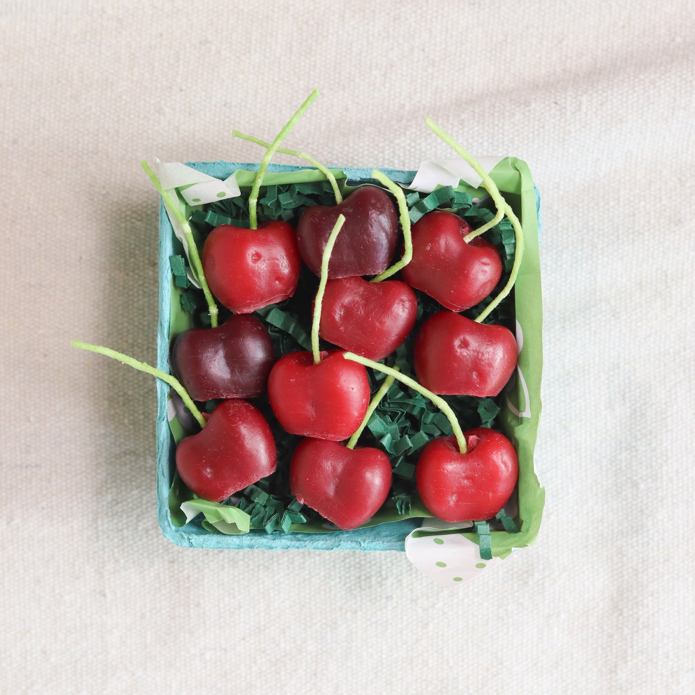 Dark Red Cherry Beeswax Birthday Candles - Image 2