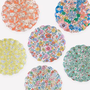 Meri Meri x Liberty Garden Party Small Plates. Set of 6