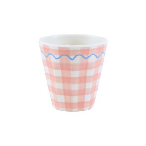 Alternative view of Gingham Reusable Cups. Set of 6