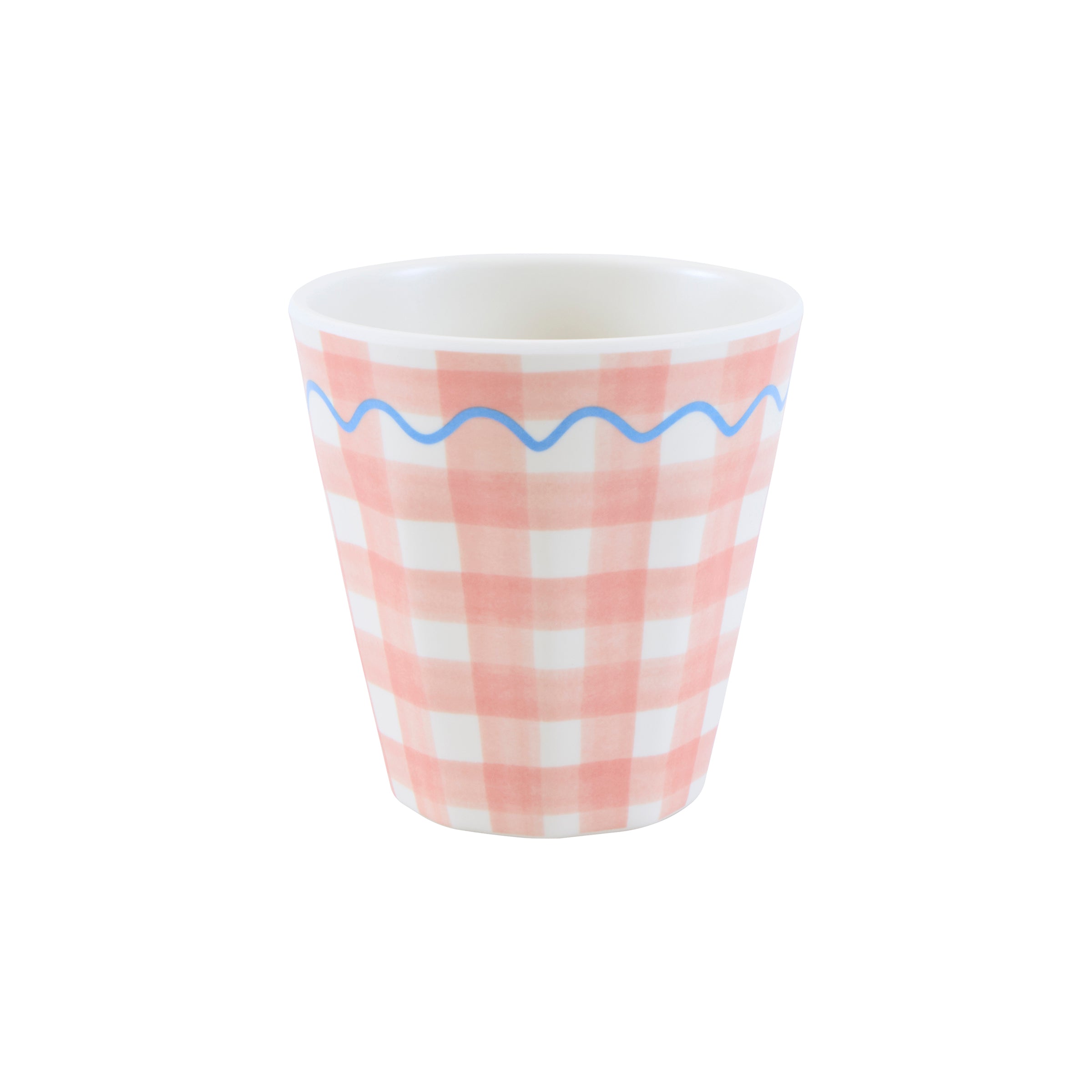 Gingham Reusable Cups. Set of 6 - Image 2