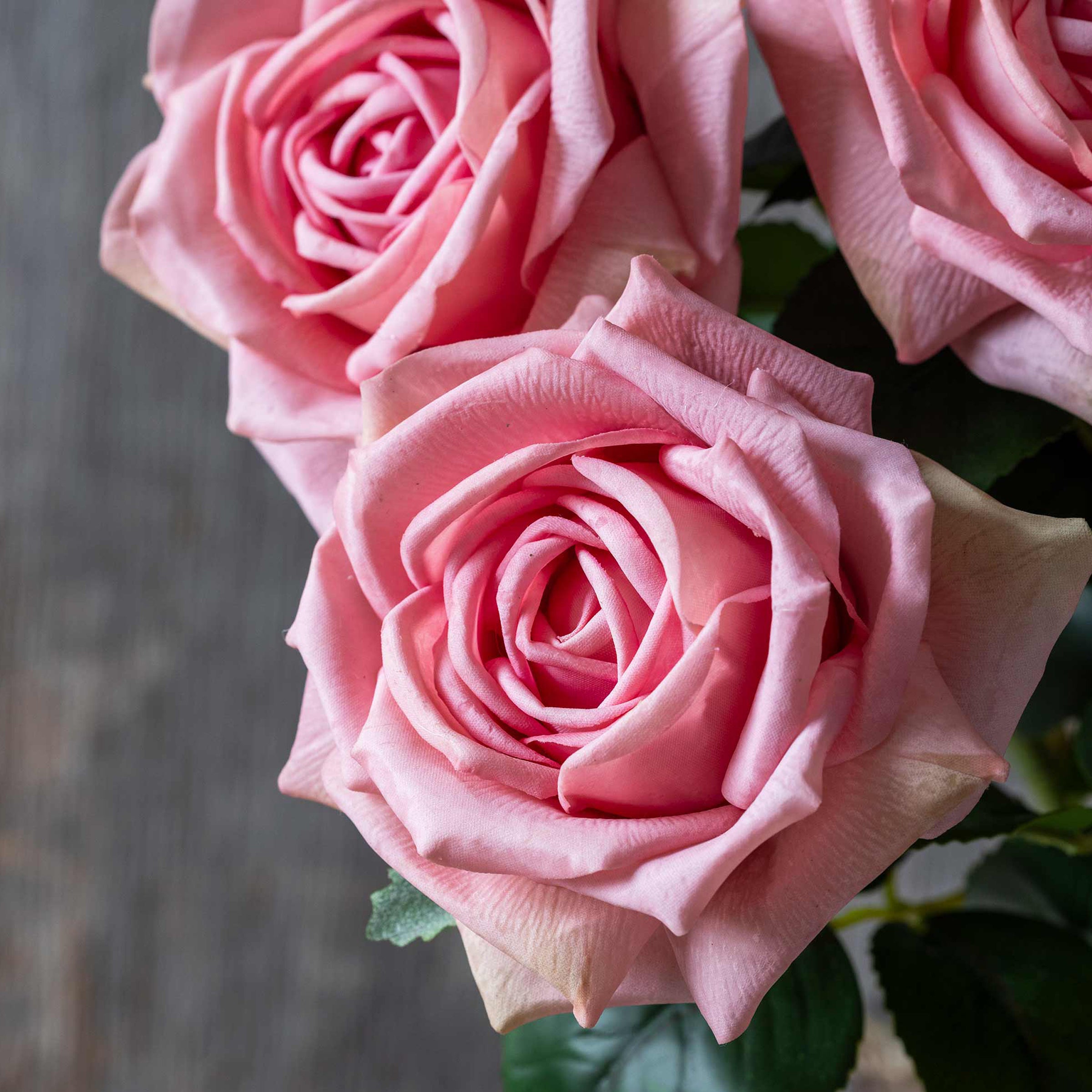 Artificial Real Touch Peach Rose Stem - Image 3