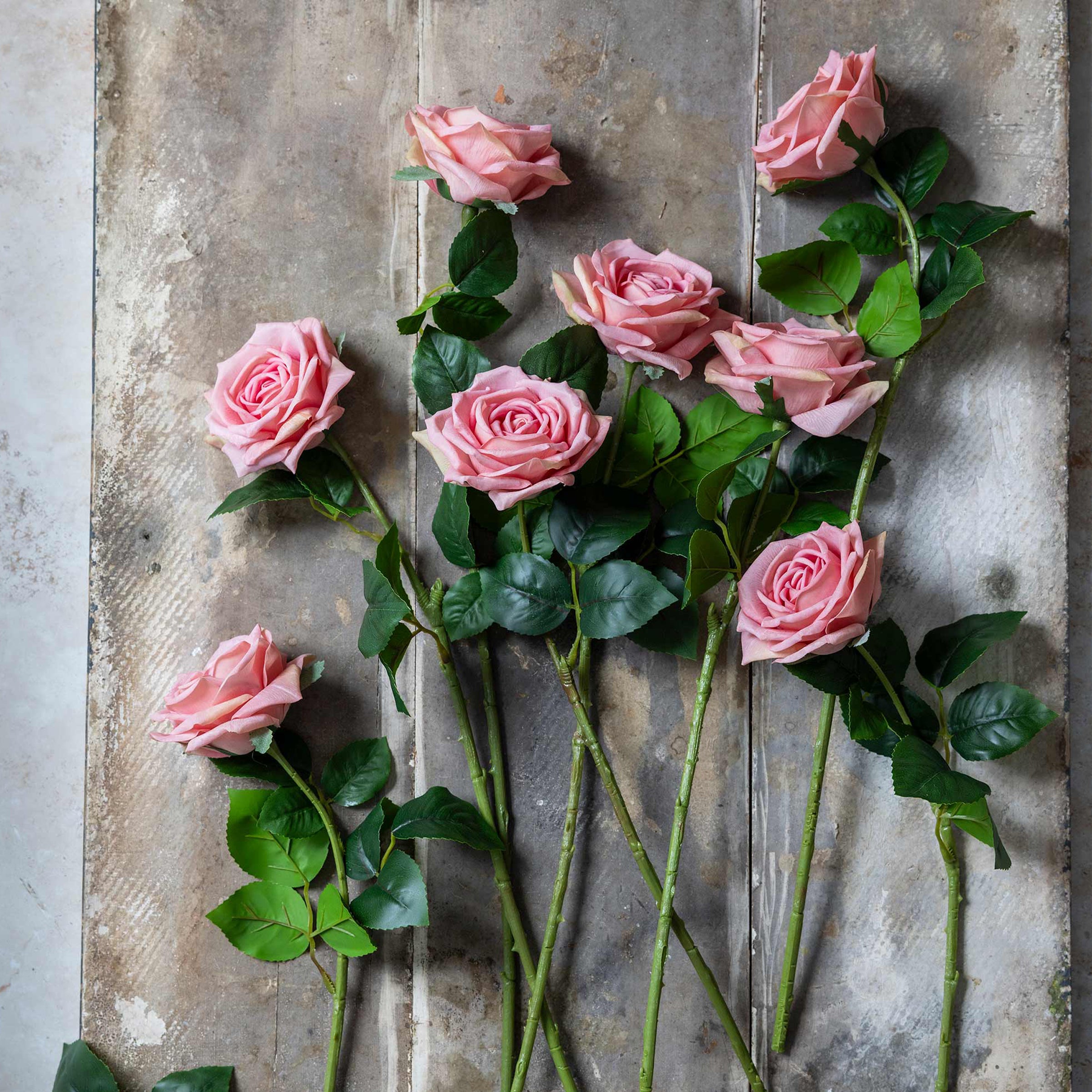 Artificial Real Touch Peach Rose Stem - Image 2