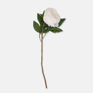 Alternative view of Artificial Real Touch White Peony Stem