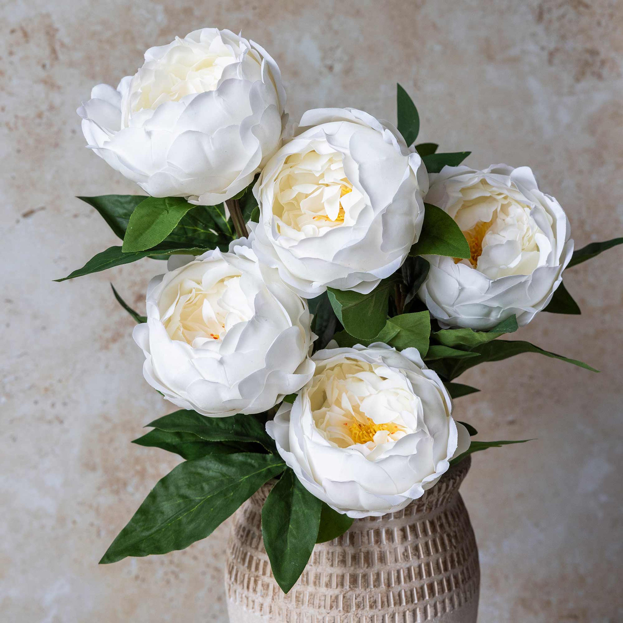 Artificial Real Touch White Peony Stem - Image 3