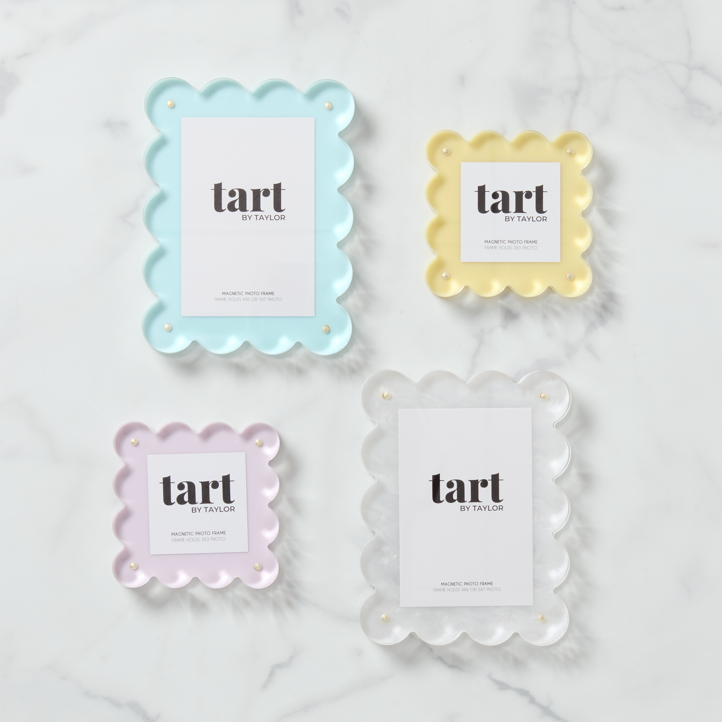 Seafoam Scalloped Acrylic Photo Frame - Image 3