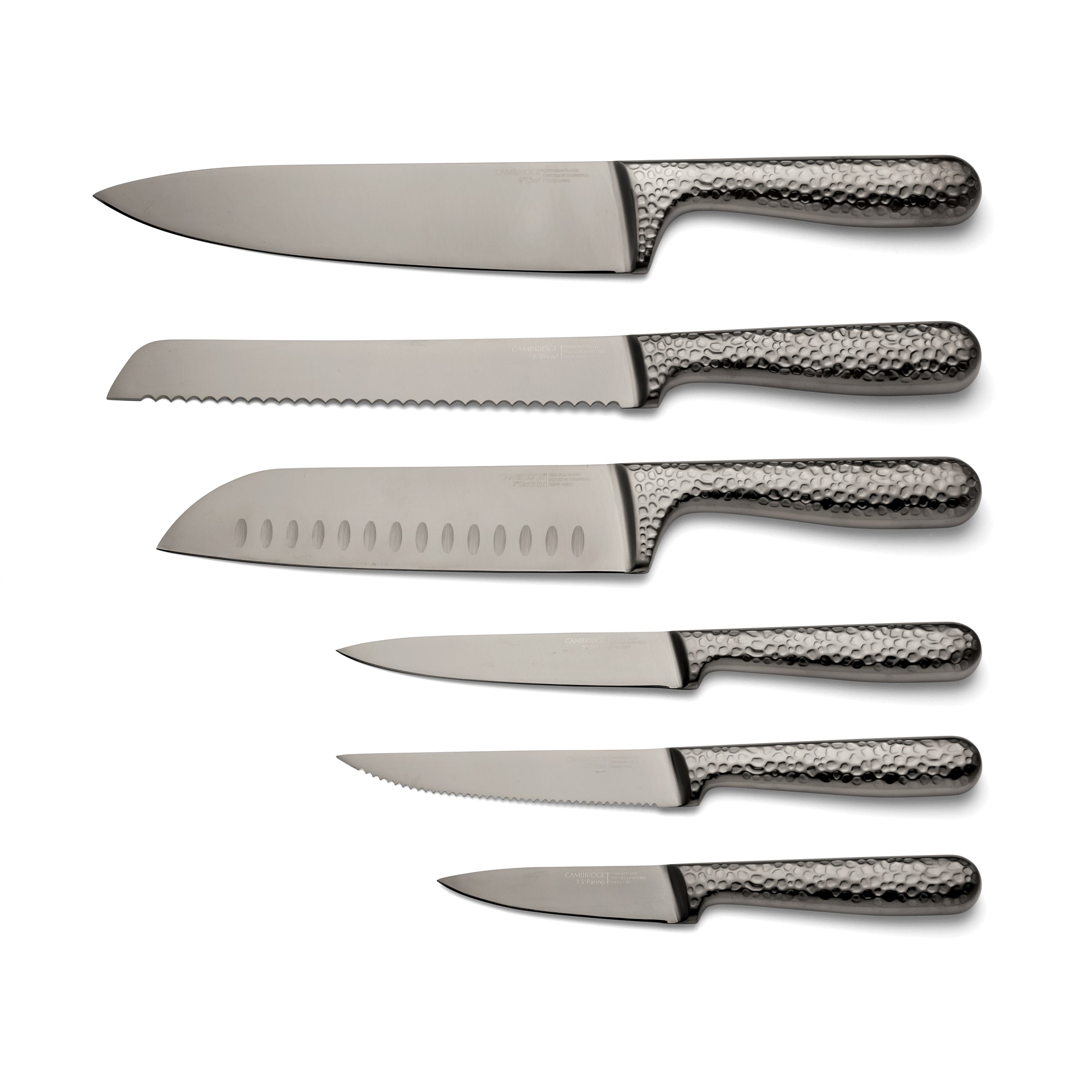 Nero Hammered Titanium 12-Piece Cutlery Block Set - Image 6