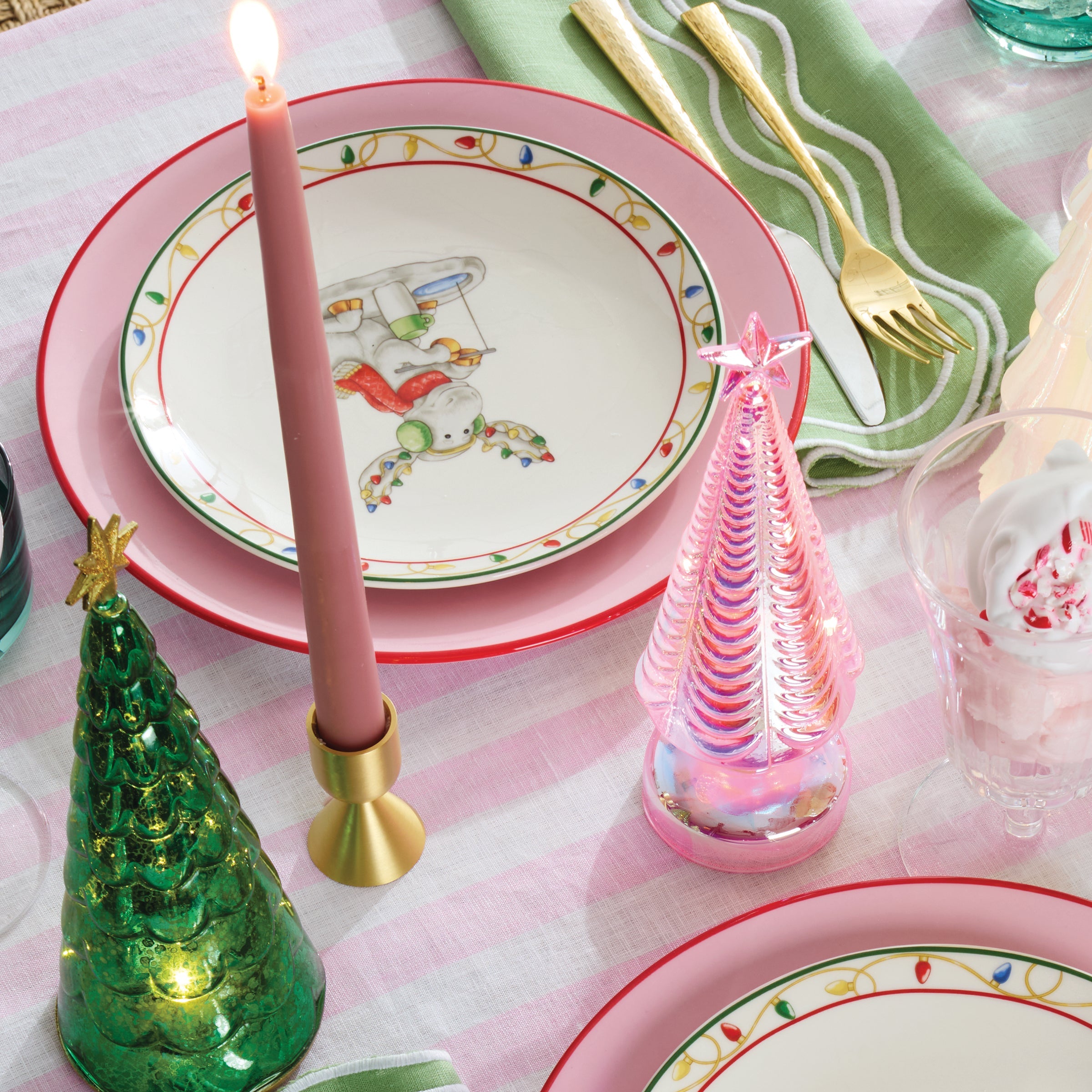 Dipped Rose 12 Taper Candle. Set of 2 - Image 3