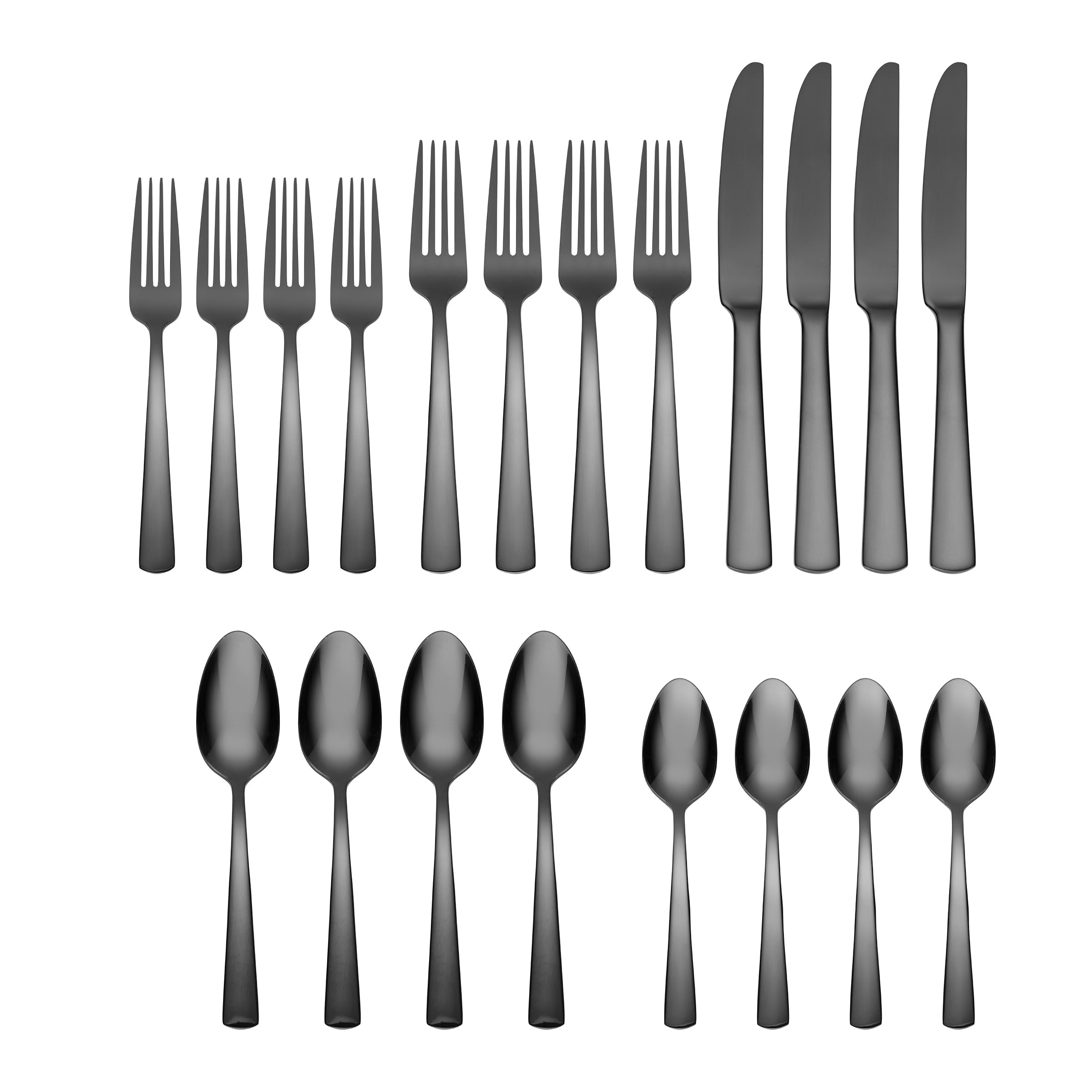 Aptitude Midnight Glossy 20-Piece Flatware Set - Image 2