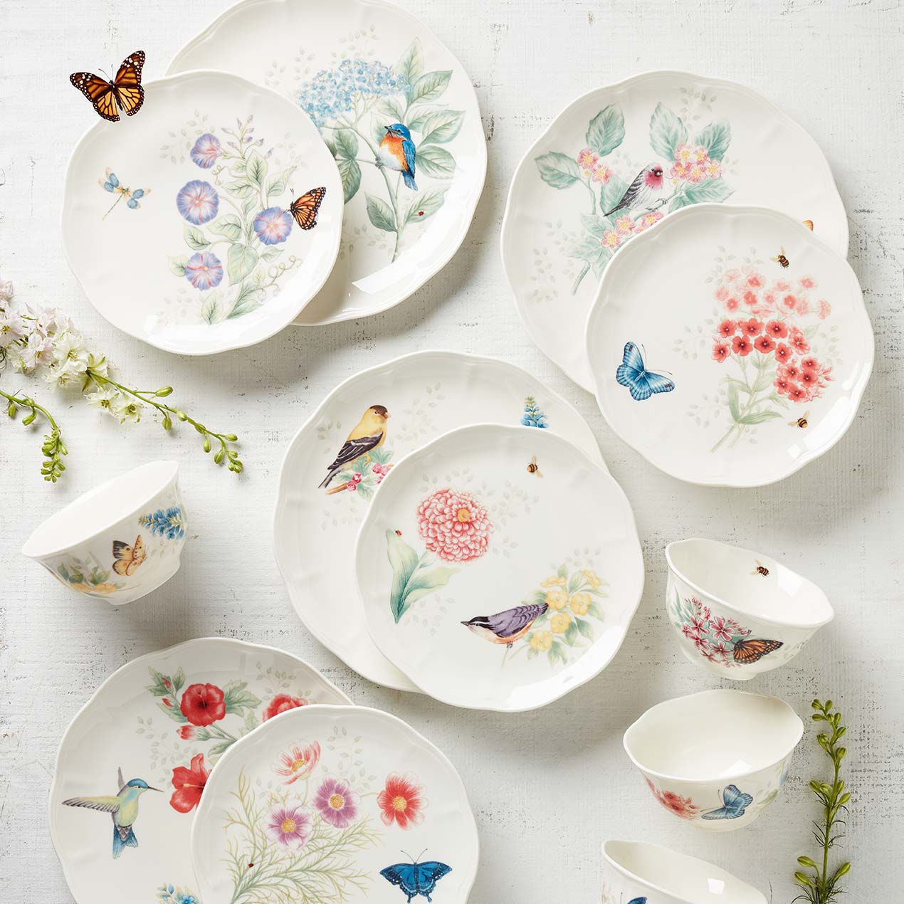 Butterfly Meadow Flutter 12-Piece Dinnerware Set - Image 2