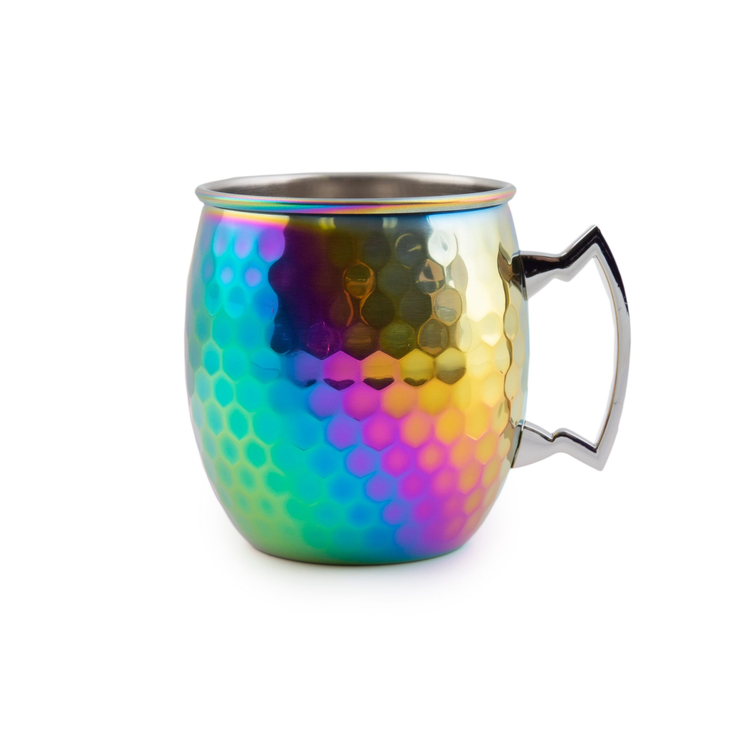 Hammered Rainbow Moscow Mule Mugs. Set of 4 - Image 4