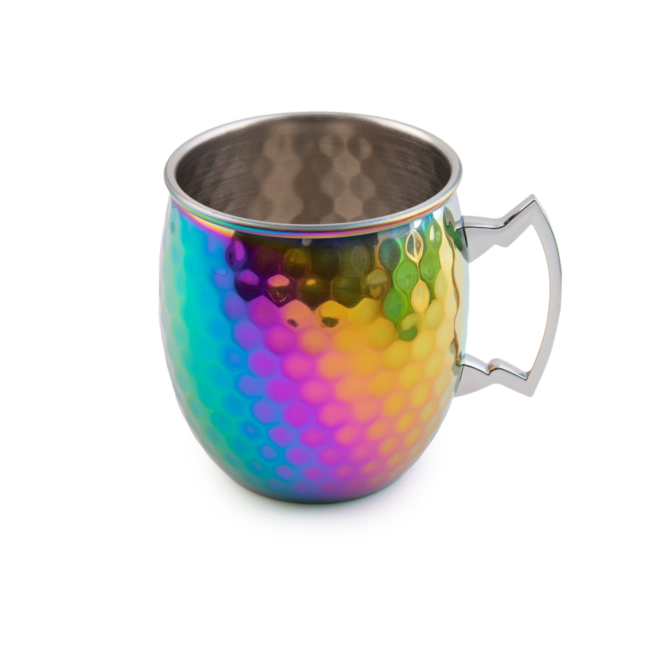 Hammered Rainbow Moscow Mule Mugs. Set of 4 - Image 5