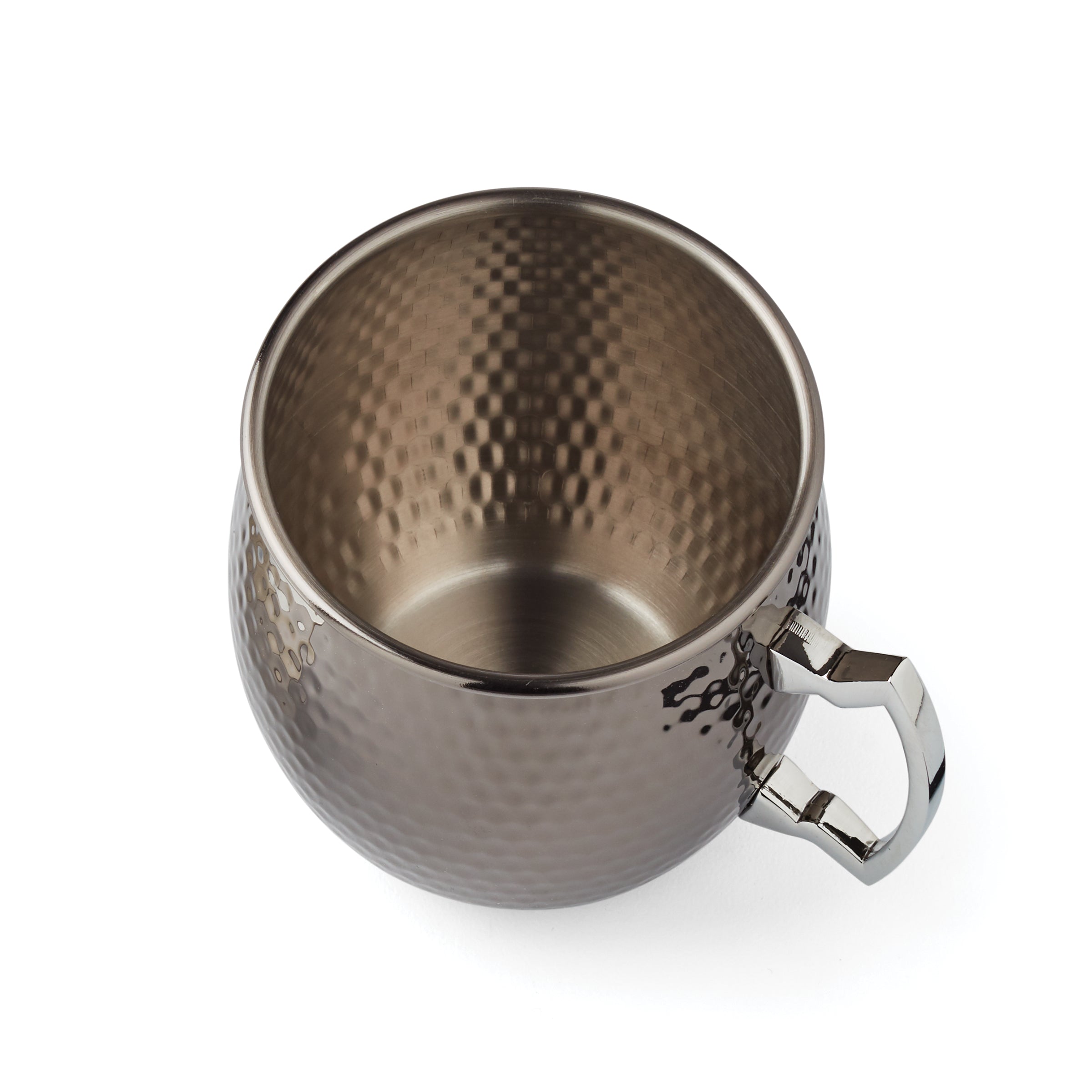 Hammered Black Moscow Mule Mugs. Set of 2 - Image 2