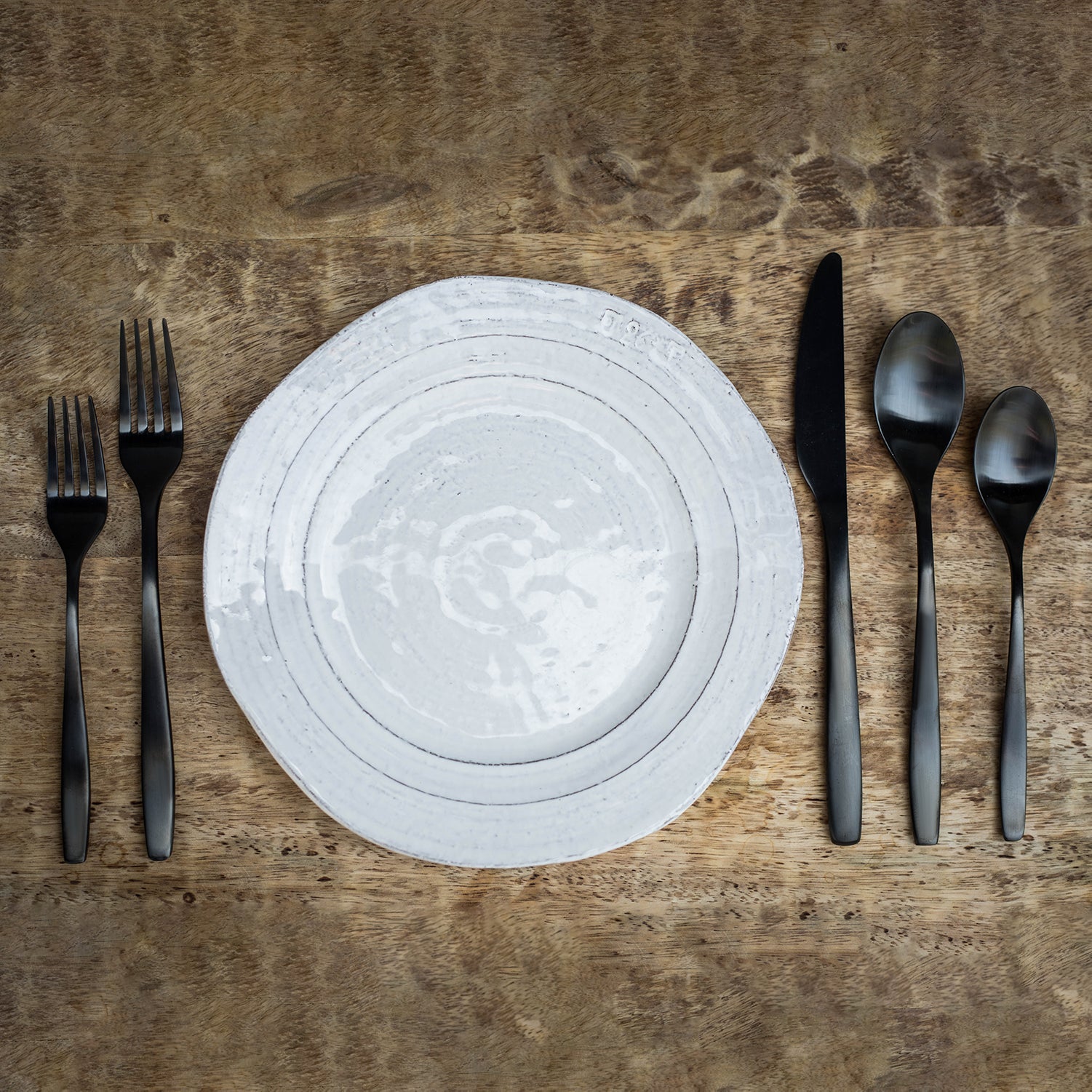 Averie Black Satin 20-Piece Flatware Set - Image 6