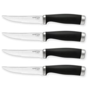 Epicure Black Steak Knives. Set of 4