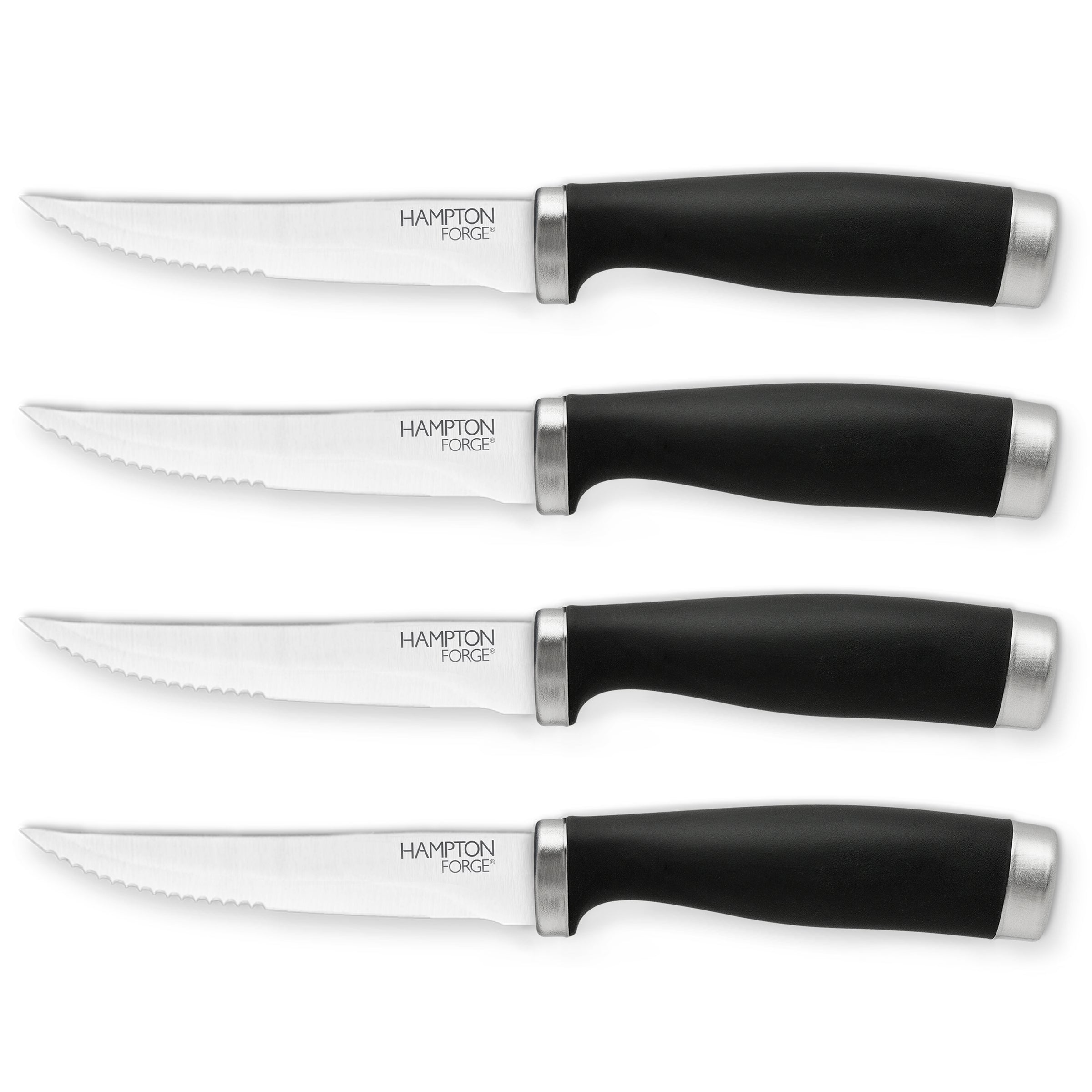 Epicure Black Steak Knives. Set of 4