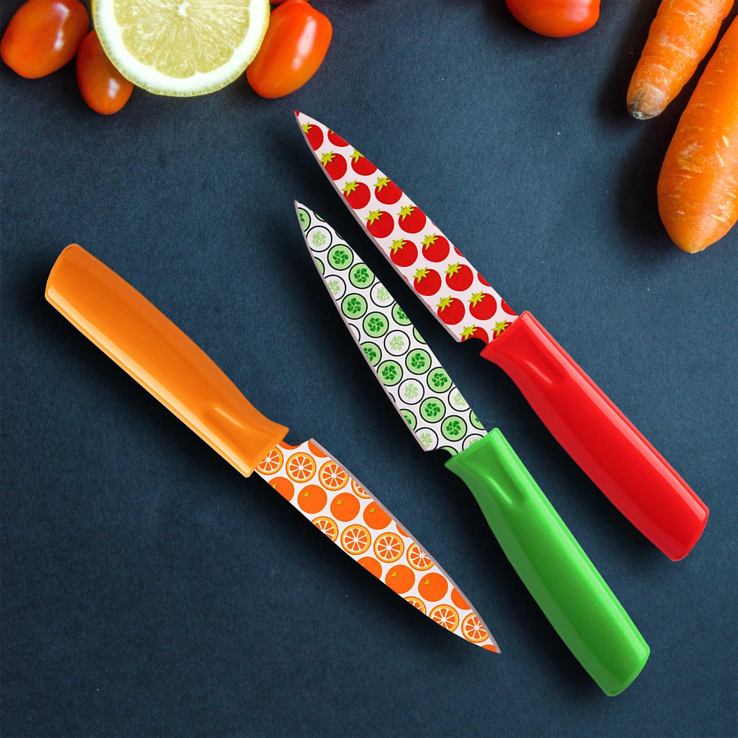 Printed Fruit 3-Piece Paring Knife Set - Image 2