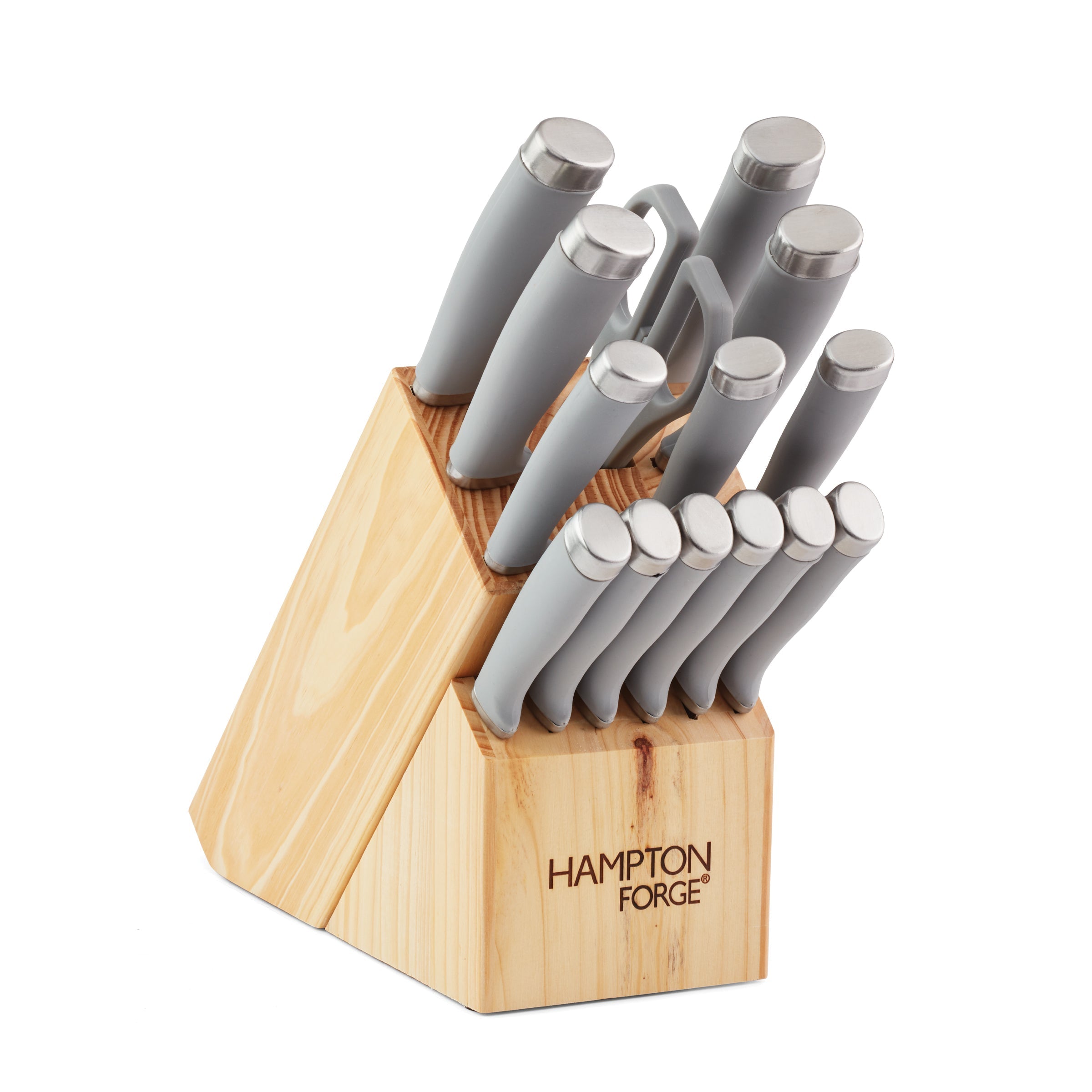 Epicure Cool Grey 15-Piece Cutlery Block Set - Image 6