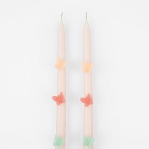 Alternative view of Butterfly Taper Candles. Set of 2