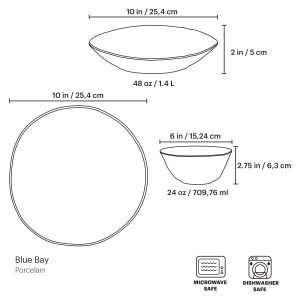 Alternative view of Blue Bay 12-Piece Dinnerware Set