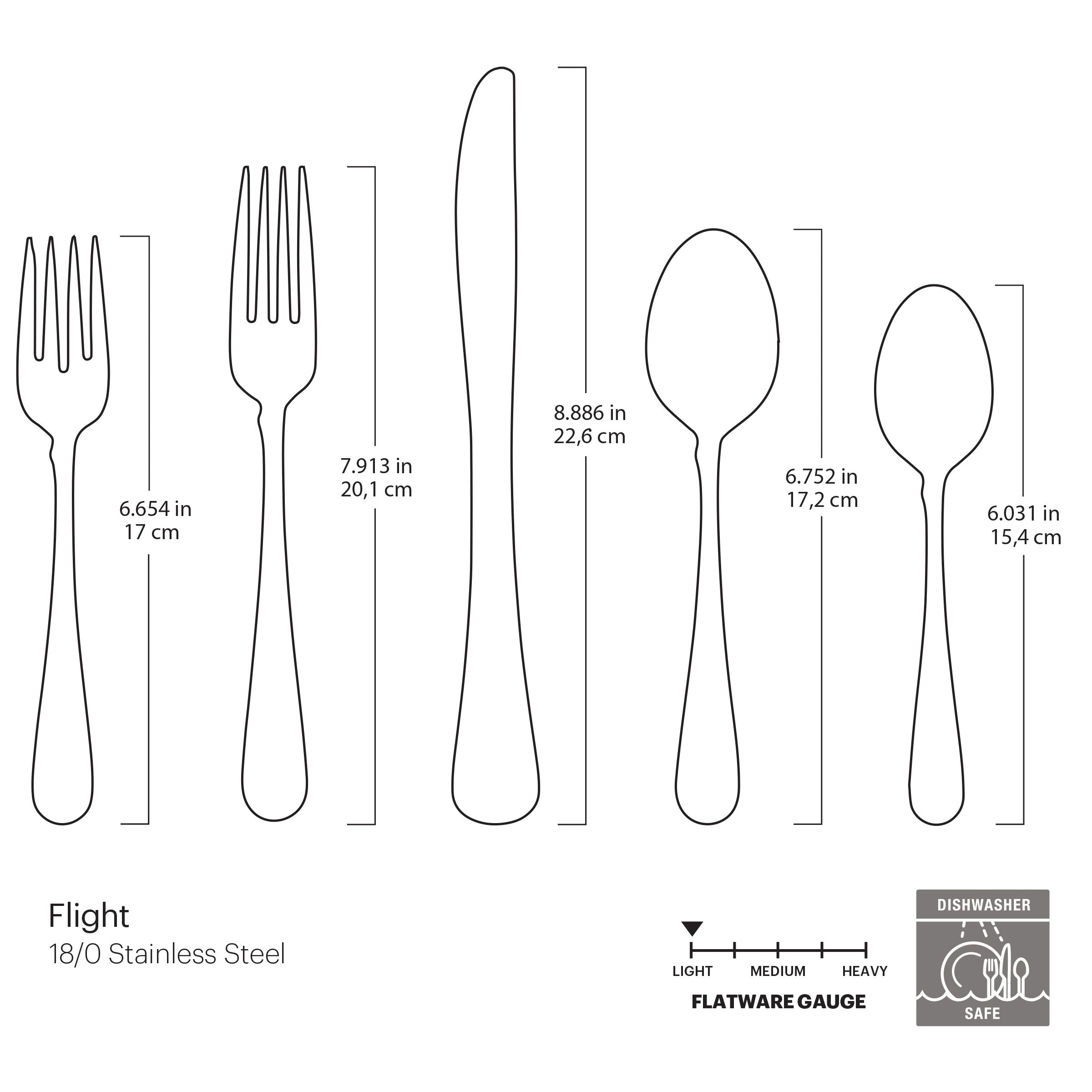 Flight Gold Satin 20-Piece Flatware Set - Image 5