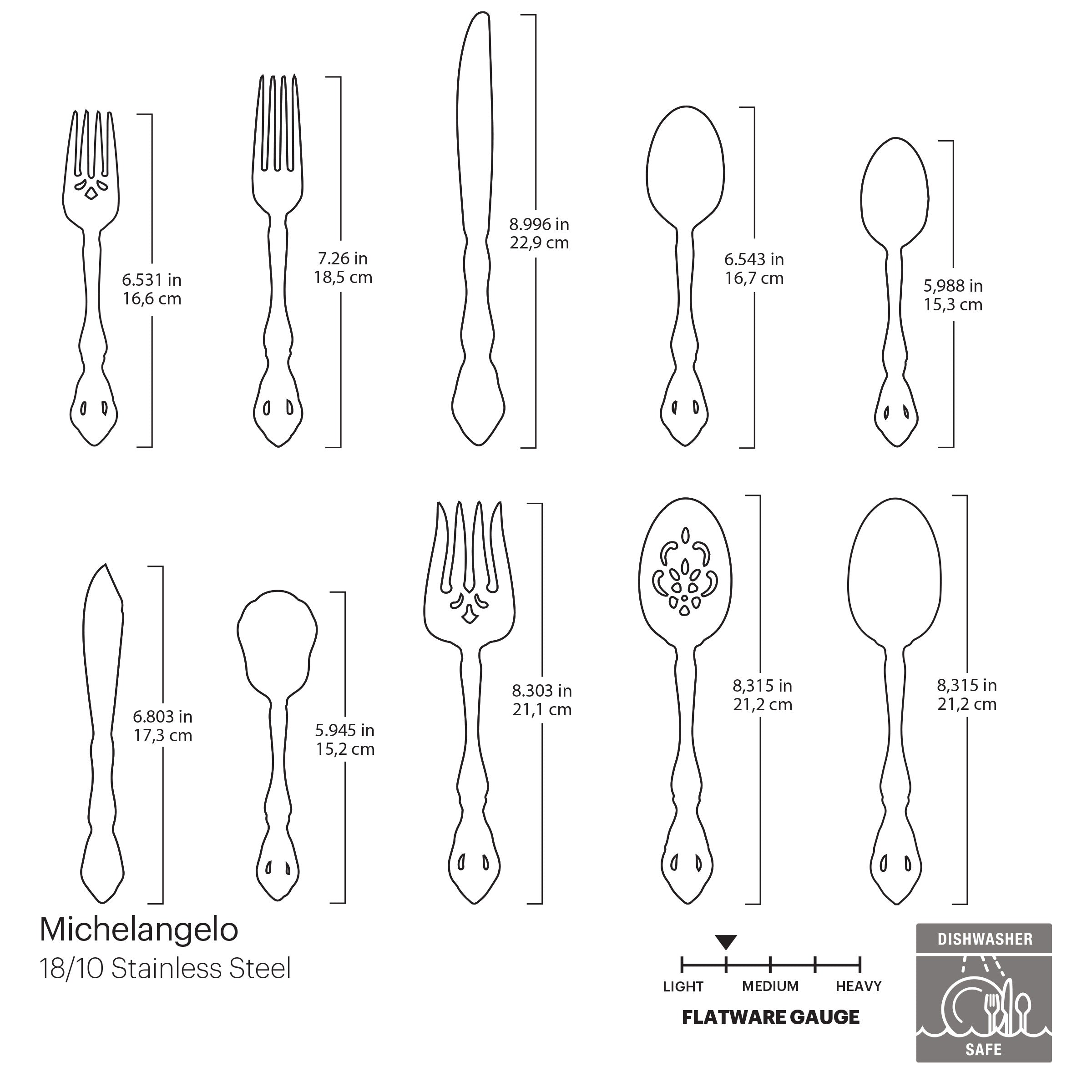 Michelangelo 45-Piece Flatware Set - Image 7