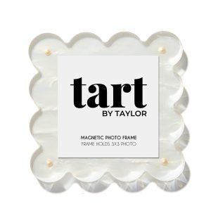 Mini Pearl White Scalloped Acrylic Photo Frame