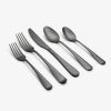Rhiannon Black Satin 45-Piece Flatware Set