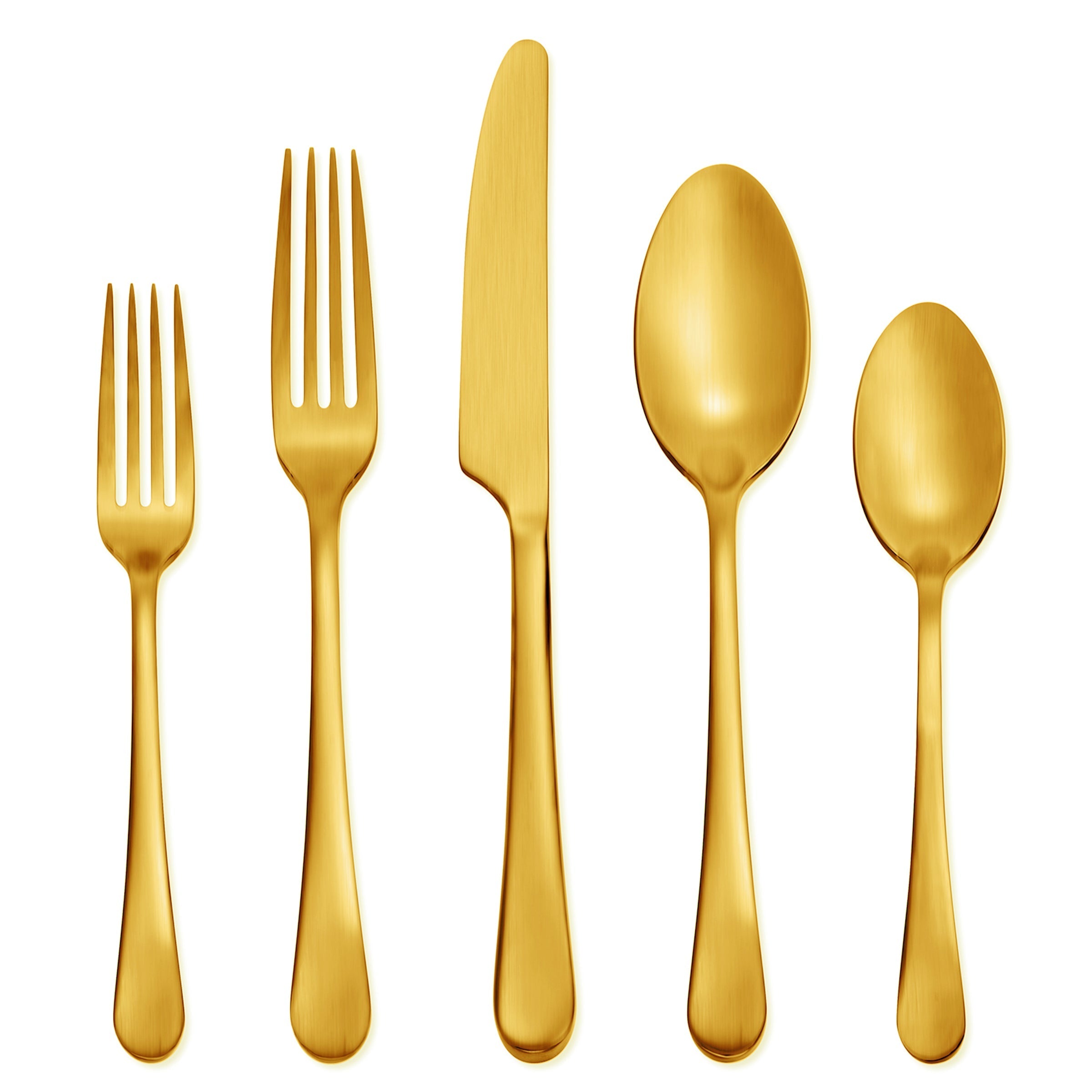 Mirabella Gold Titanium Satin 20-Piece Flatware Set