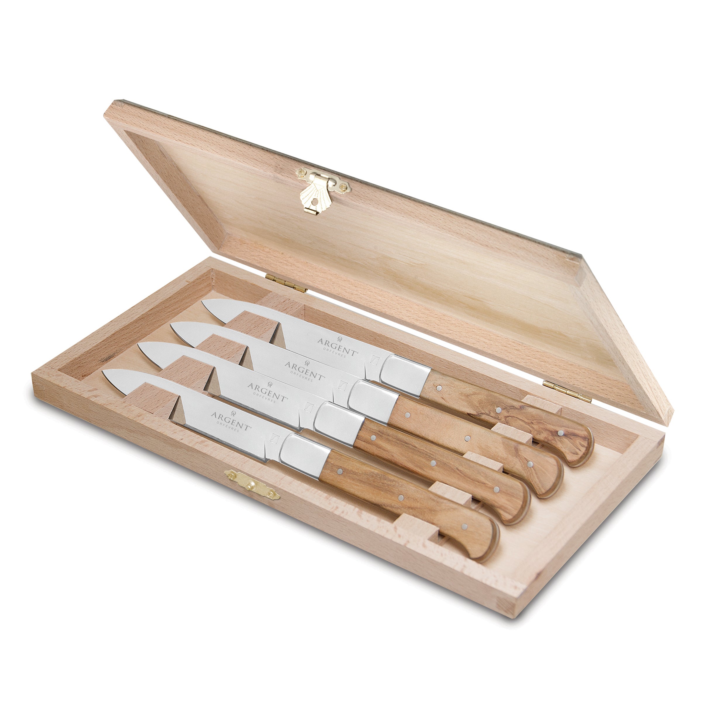Argent Lynden Olive Wood Steak Knives. Set of 4 - Image 6