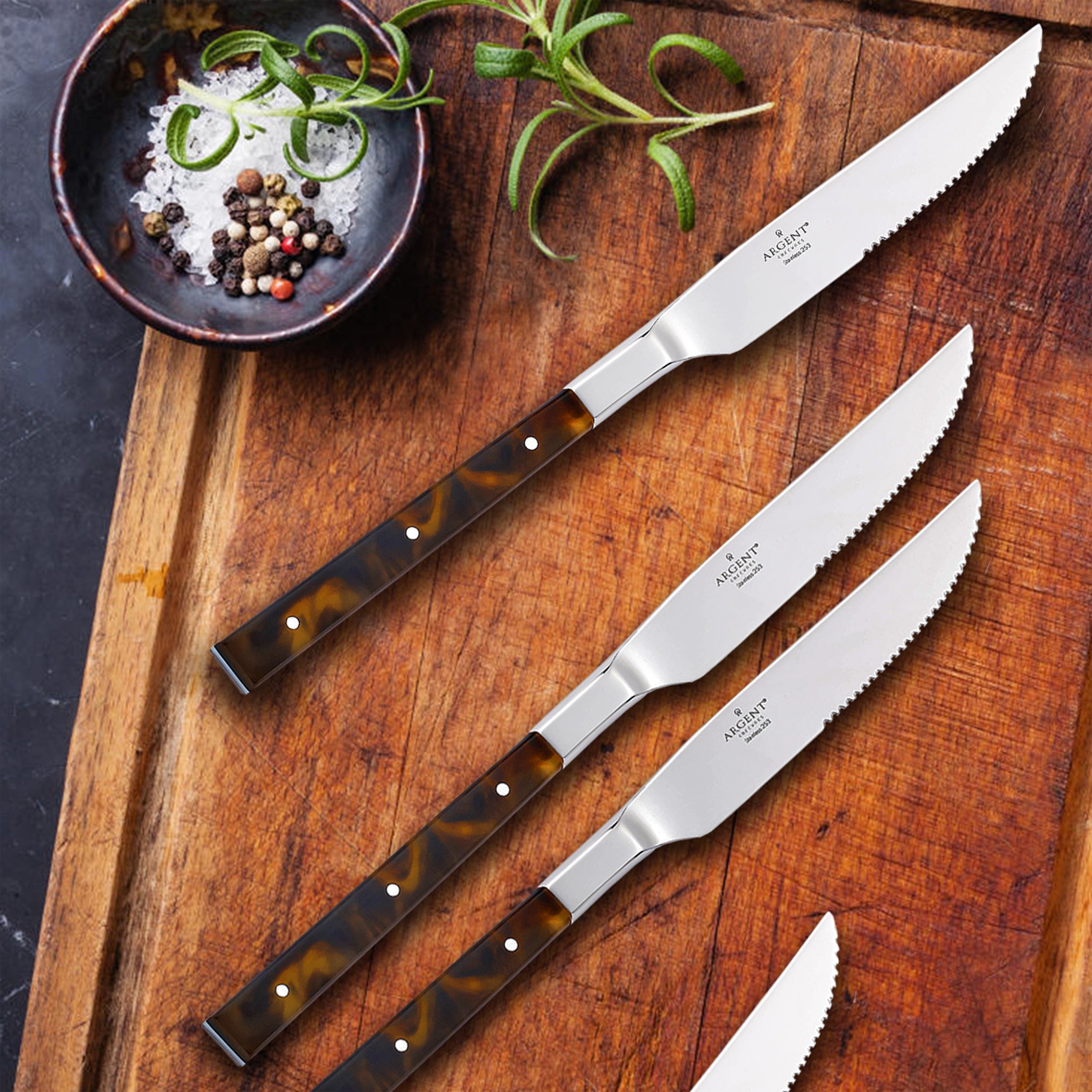 Tortoise Steak Knives. Set of 4 - Image 2