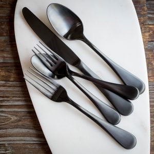 Alternative view of Eloquence Black Satin 20-Piece Flatware Set