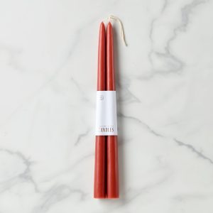 Dipped Clay 12 Taper Candle. Set of 2